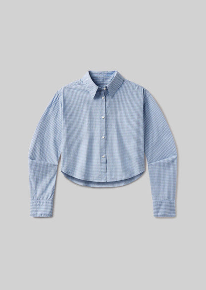 Ana Cropped Shirt in Plaid-Tops/Blouses-Uniquities