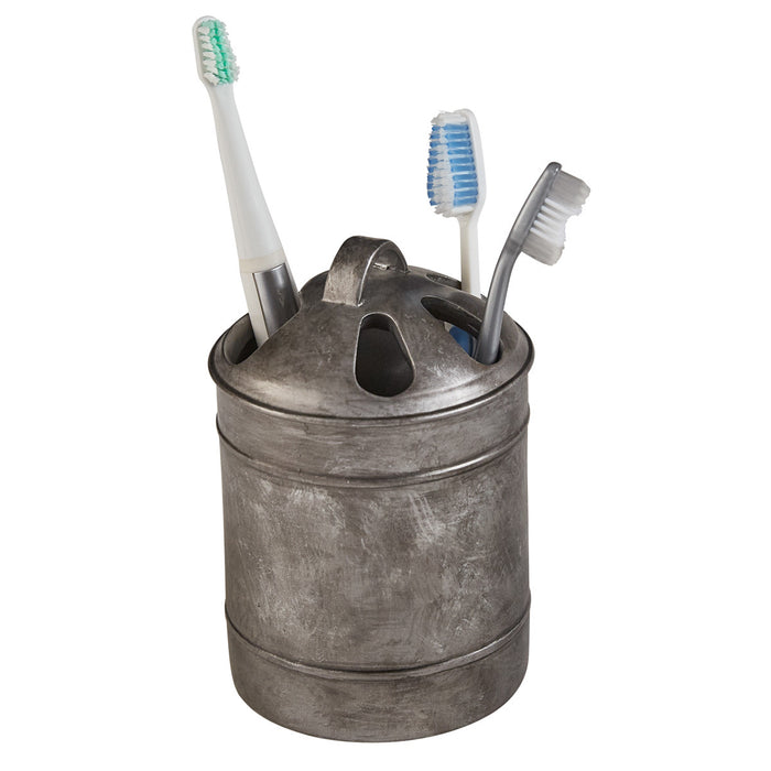 Rustic Metal Tooth Brush Holder
