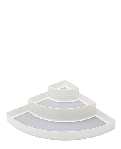 Aqua 3 Tier Shelf Organizer 30cm - White