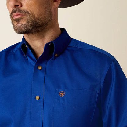 Ariat Men - Solid Twill Classic Fit Shirt (Blue) 10006660