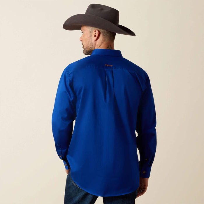 Ariat Men - Solid Twill Classic Fit Shirt (Blue) 10006660