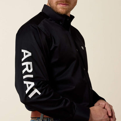 Ariat Men - Team Logo Twill Classic Fit Shirt (Black) 10017497
