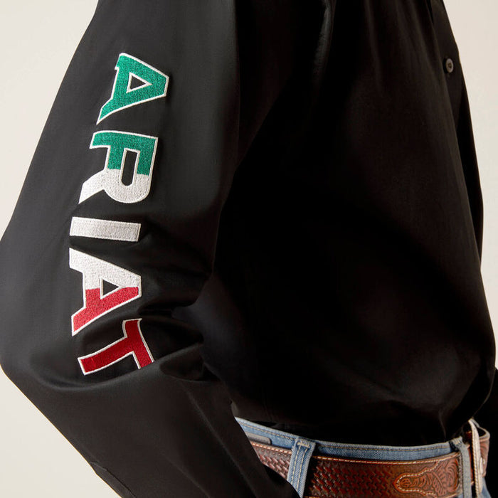 Ariat Men - Team Logo Twill Classic Fit Shirt (Black Mexico) 10038500