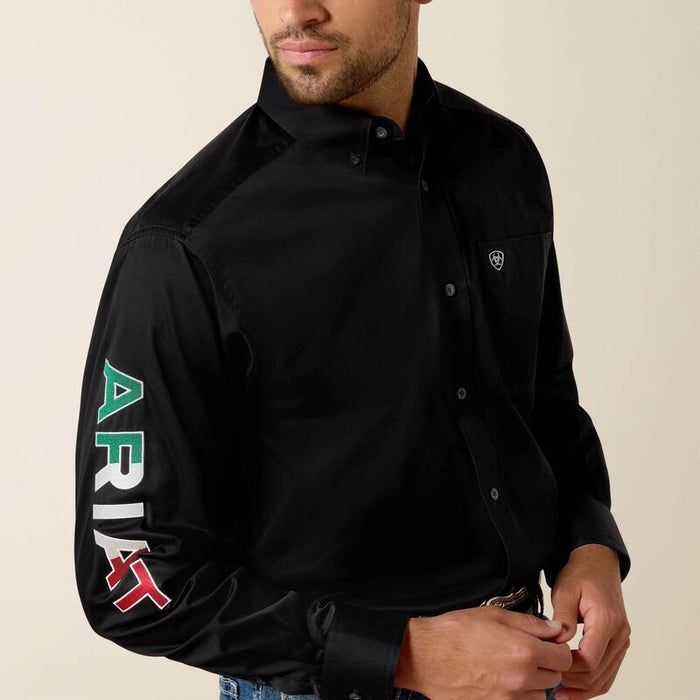 Ariat Men - Team Logo Twill Classic Fit Shirt (Black Mexico) 10038500