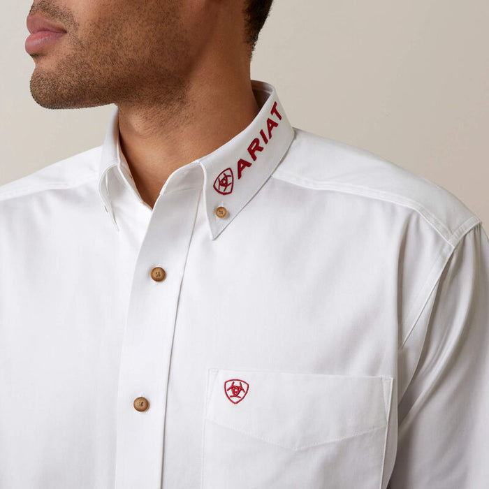 Ariat Men - Team Logo Twill Classic Fit Shirt (White Mexico) 10040911
