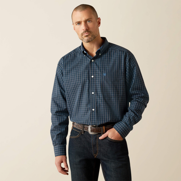 Ariat Men - Wrinkle Free Classic Fit Shirt (Carlos Blue) 10062231