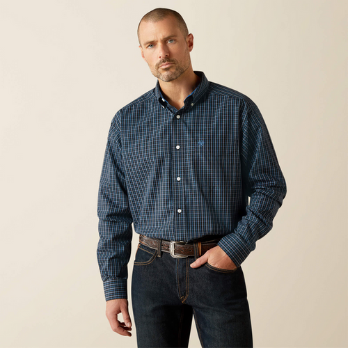 Ariat Men - Wrinkle Free Classic Fit Shirt (Carlos Blue) 10062231