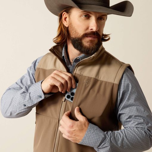 Ariat Men -  Wyatt Softshell Vest (Brindle) 10052596