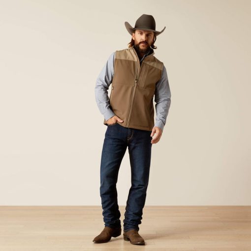 Ariat Men -  Wyatt Softshell Vest (Brindle) 10052596