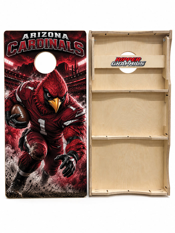 Arizona Cardinals Football Inspired Cornhole Design