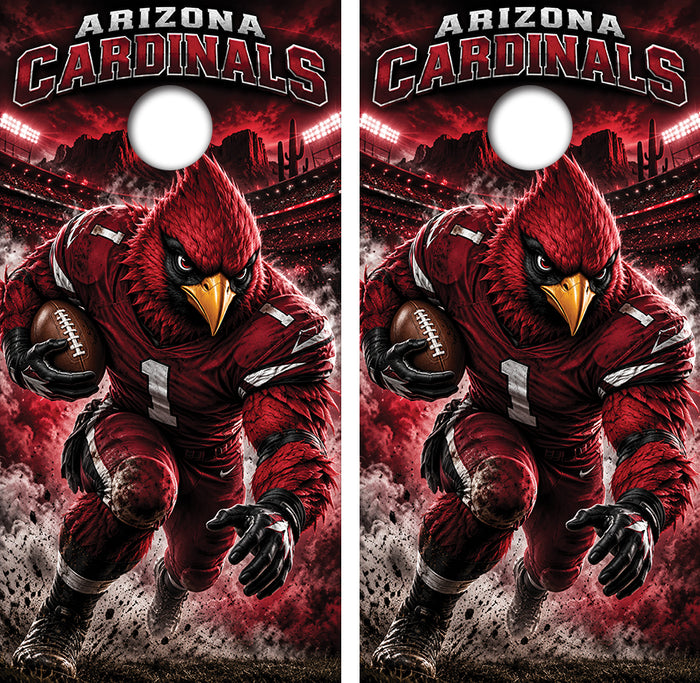 Arizona Cardinals Football Inspired Cornhole Design