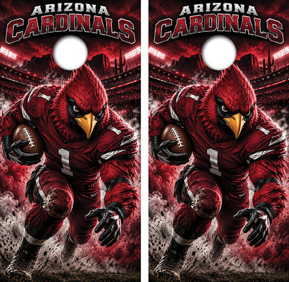 Arizona Cardinals Football Inspired Cornhole Design