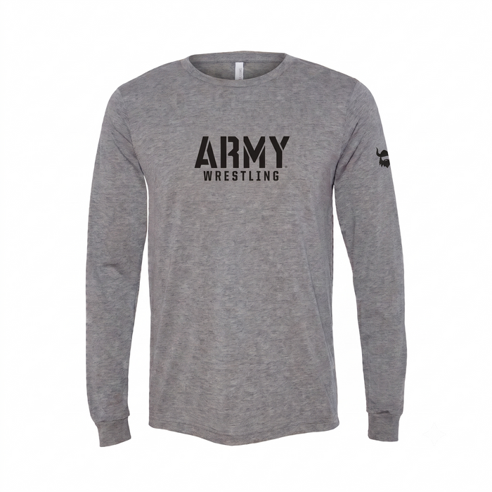 Army Wresting Grey Triblend Long Sleeve