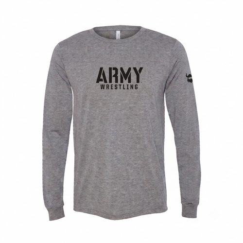 Army Wresting Grey Triblend Long Sleeve