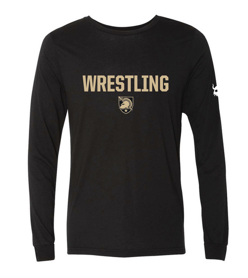 Army Wrestling Crest Black Triblend Long Sleeve