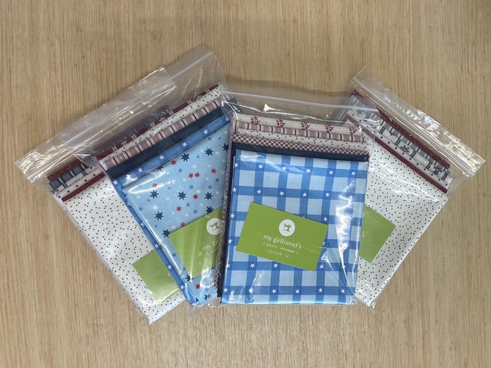 Assorted Patriotic Fat Quarter Fabric Bundle (6)
