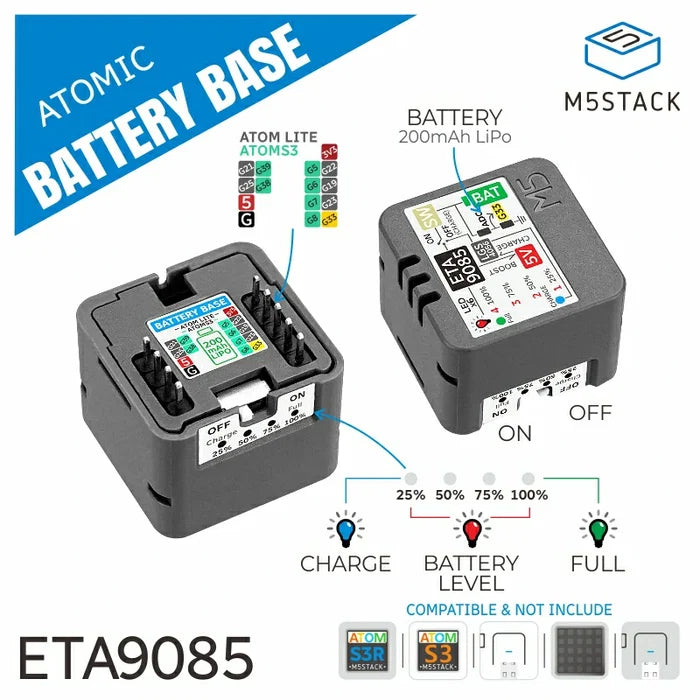 Atomic Battery Base (200mAh) - m5stack-store