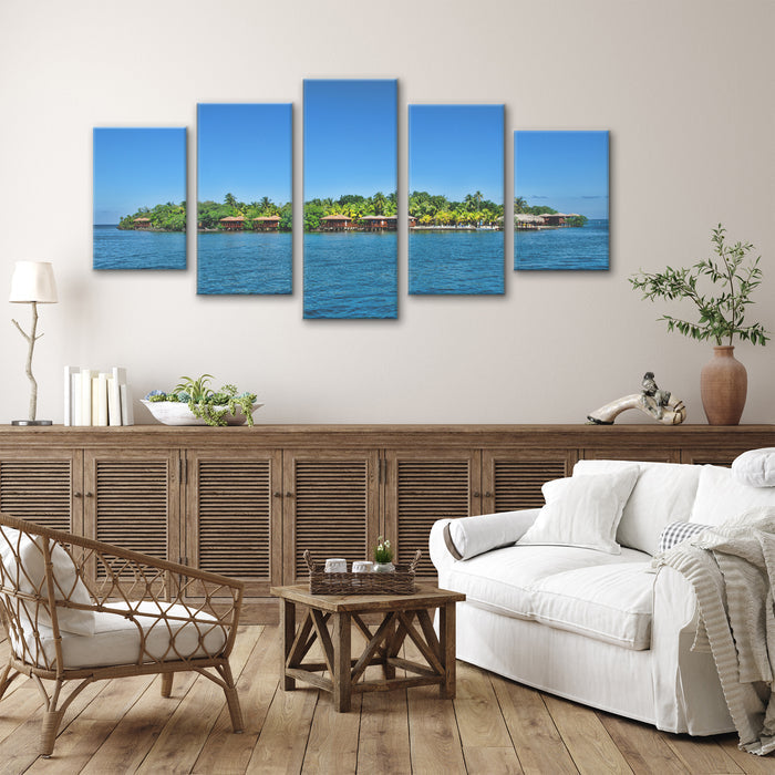 'Azule' 5-Piece Wrapped Canvas Wall Art Set