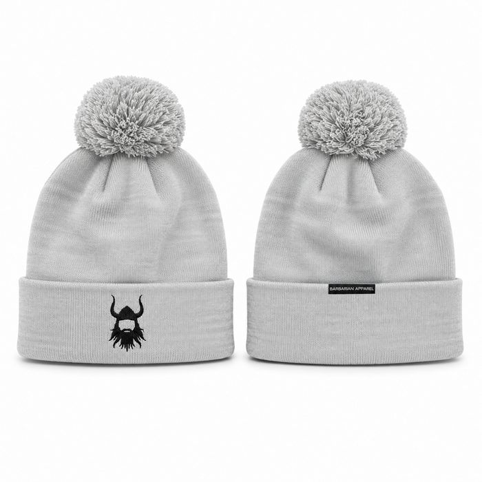 BA Warrior Grey Pom Beanie
