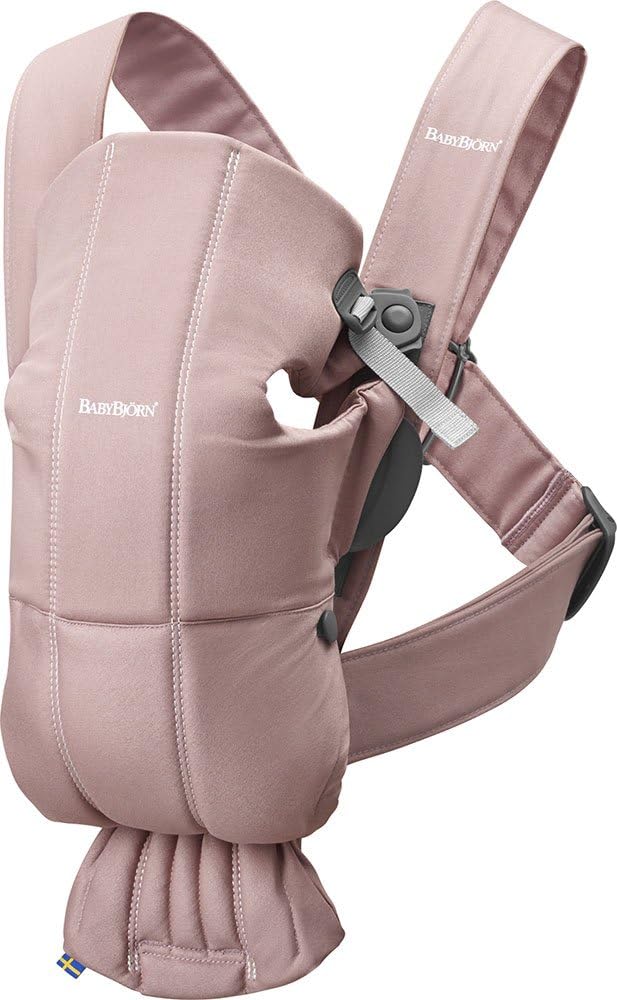 Babybjörn Baby Carrier Mini In Cotton Dusty Pink
