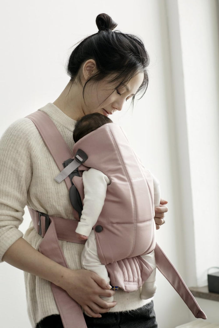 Babybjörn Baby Carrier Mini In Cotton Dusty Pink