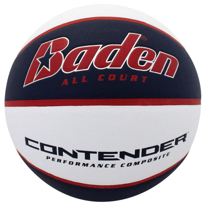 Baden Contender Indoor/Outdoor Basketball Equipment Baden White/Navy/Red 28.5-Intermediate