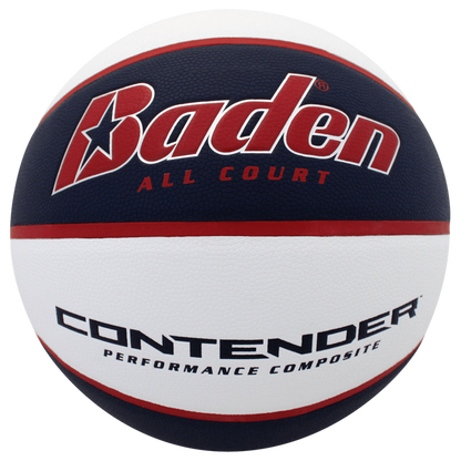 Baden Contender Indoor/Outdoor Basketball Equipment Baden White/Navy/Red 28.5-Intermediate