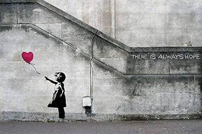 Banksy balloon Girl wall art Banksy Street Art Graffiti Balloon girl