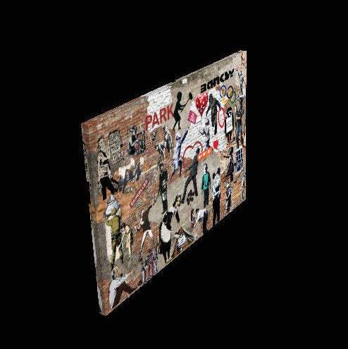 Banksy Graffiti Street Art Collage Banksy street art Banksy mural abstract