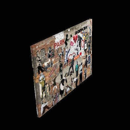 Banksy Graffiti Street Art Collage Banksy street art Banksy mural abstract