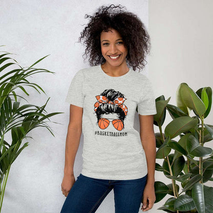 Basketball Mom With Messy Bun Shirt