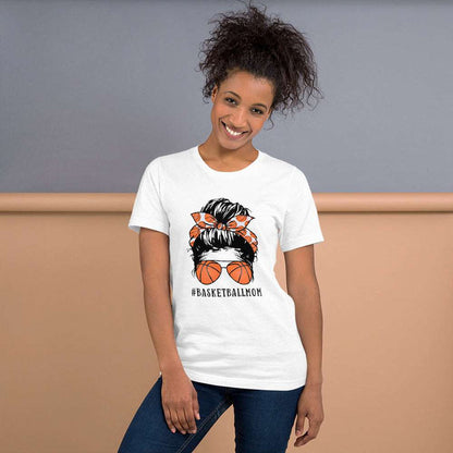 Basketball Mom With Messy Bun Shirt