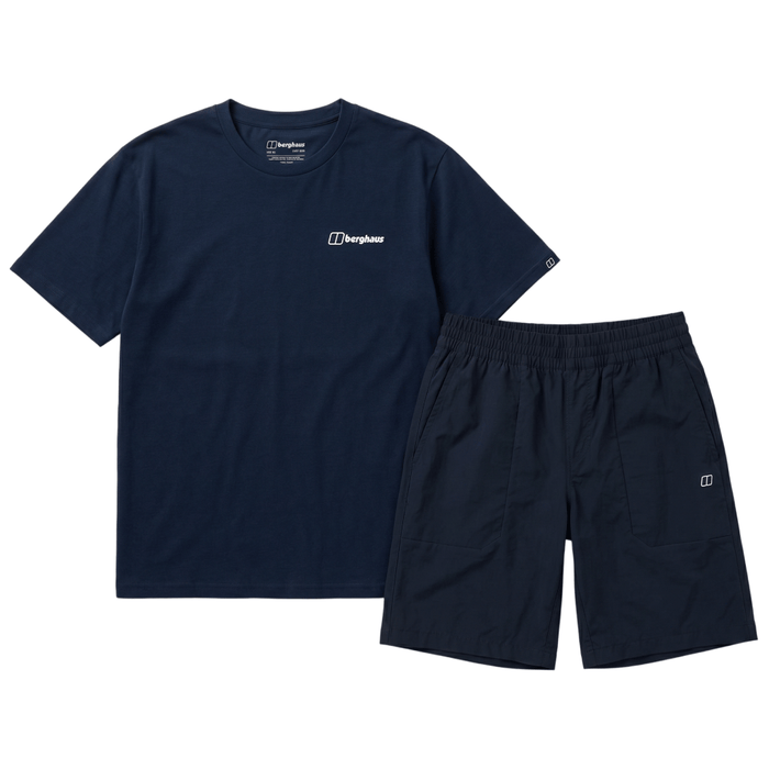 Berghaus Men's 2 Piece Co Ord Set Black T-Shirt & Shorts