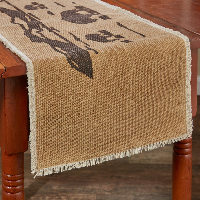 Tan Western Bison Table Runner
