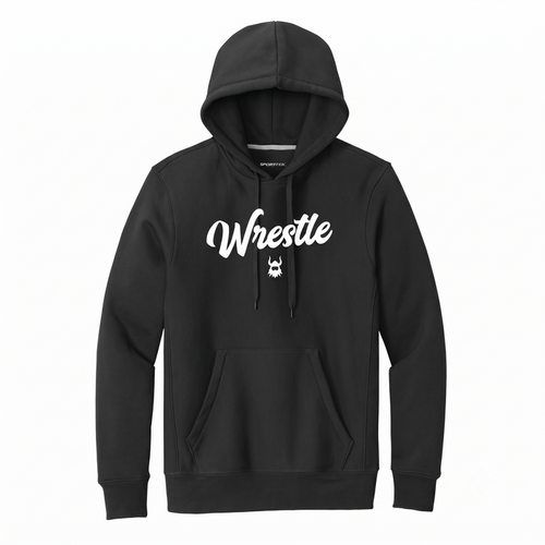 Black Script Wrestle Hoodie