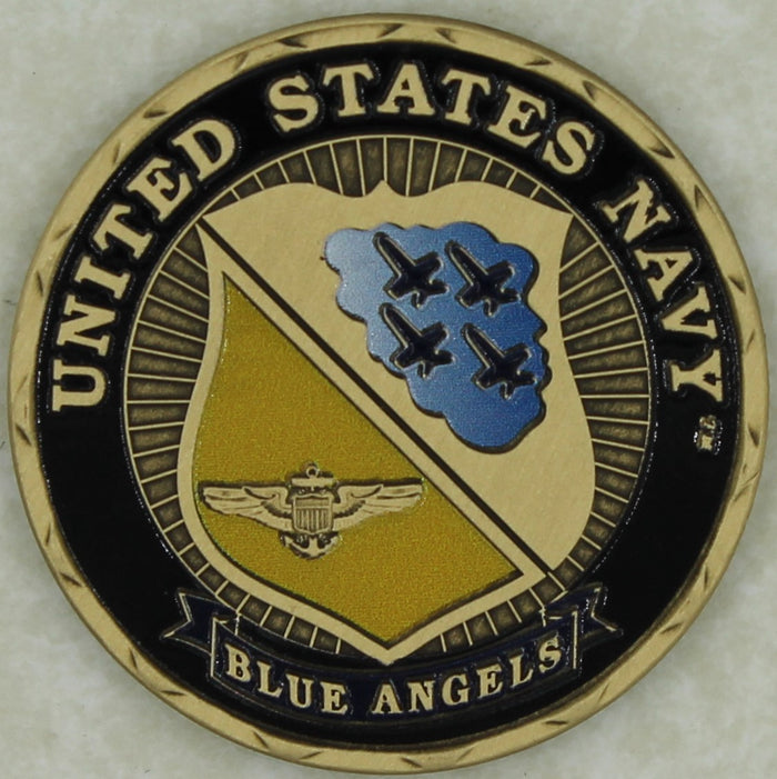 Blue Angels Demonstration Team Navy Challenge Coin