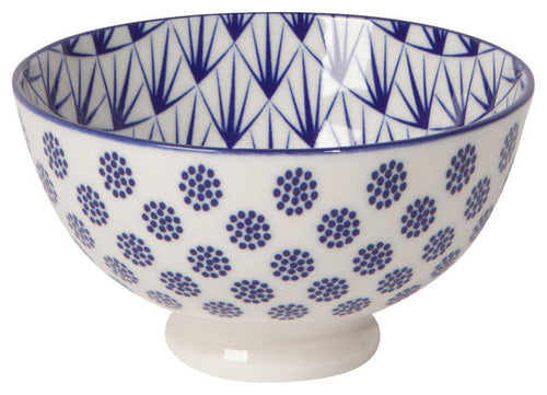Blue Dots Stamped Bowl - Ali's Wagon