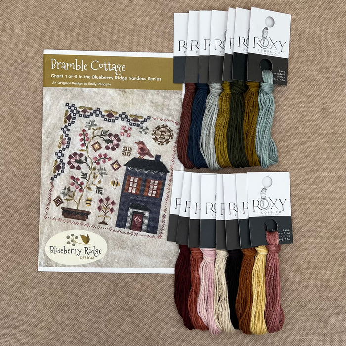 Blueberry Ridge Design - Bramble Cottage - Cross Stitch Chart and/or Roxy Floss Co Threads