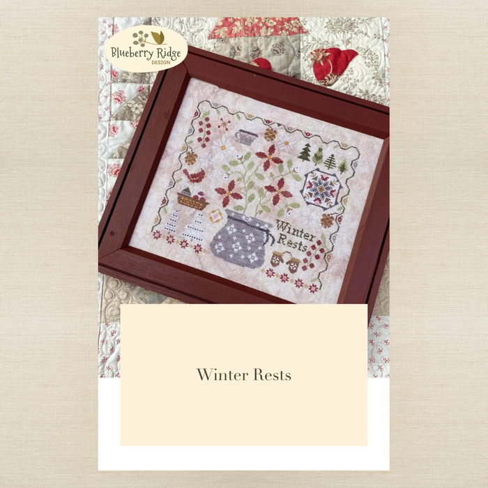 Blueberry Ridge Design - Winter Rests - Cross Stitch Chart and/or Roxy Floss Co Threads