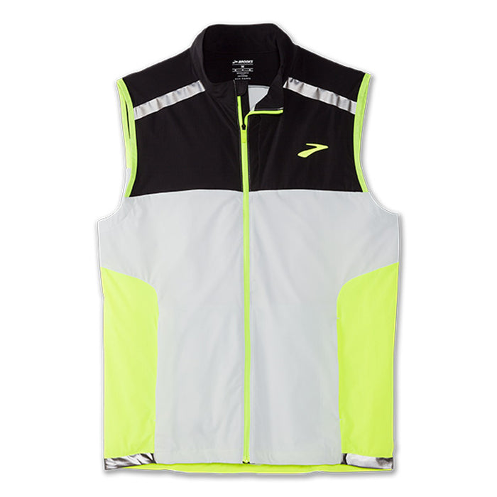 Brooks Men's Carbonite Vest Apparel Brooks Medium Icy Grey/Black/Nightlife-030