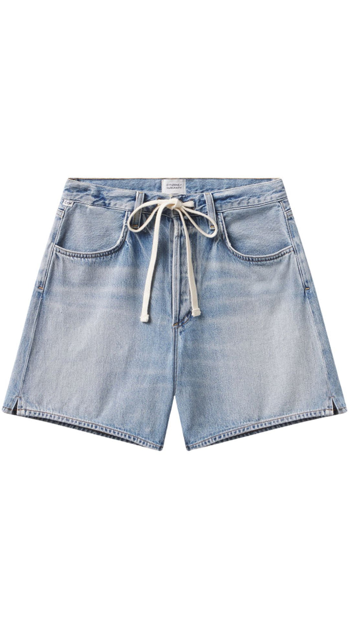 Brynn Drawstring Short-Denim-Uniquities