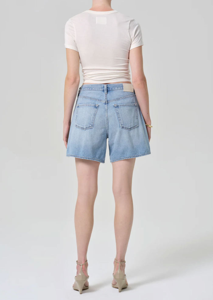 Brynn Drawstring Short-Denim-Uniquities