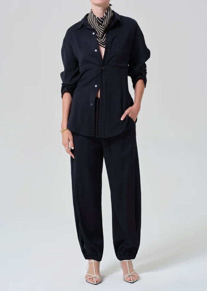 Bubble Pull On Twill Pant-Denim-Uniquities