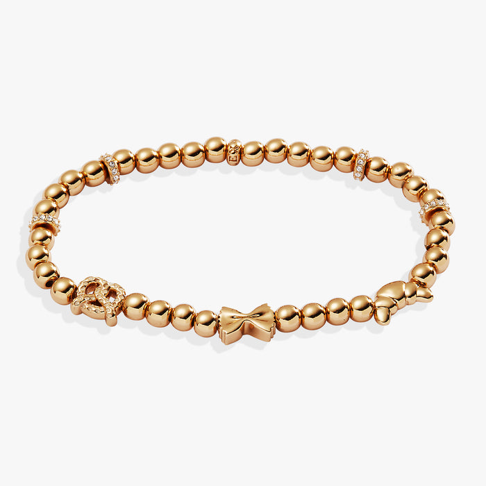 'Carbs are My Love Language' Beaded Stretch Bracelet