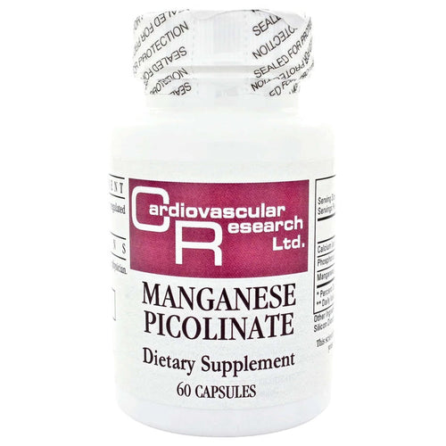 CardioVascular Research Manganese Picolinate 60 Capsules - The Oasis of Health