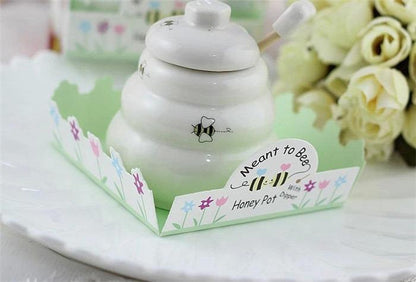 Ceramic Honey Pot with Wooden Dipper Party Favor