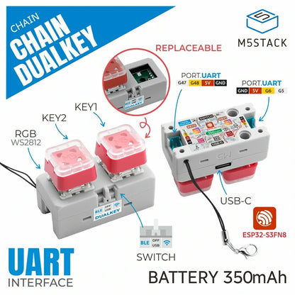 Chain Dual Key with ESP32-S3 - m5stack-store