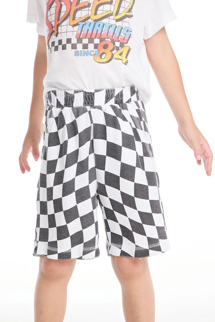Chaser | Wavy Check Boys Shorts