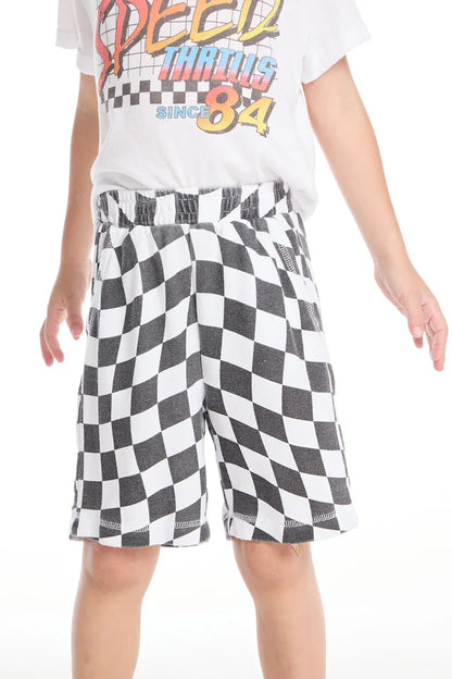 Chaser | Wavy Check Boys Shorts