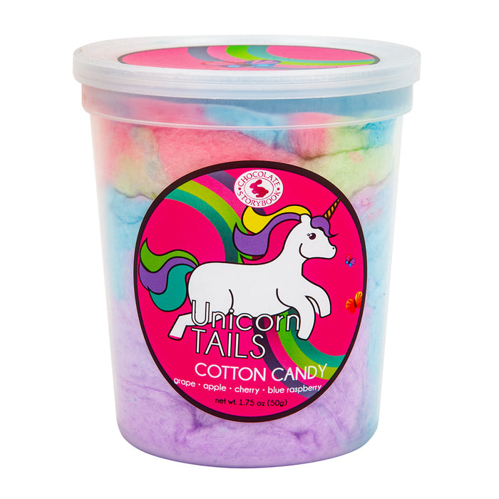 Chocolate Storybook Unicorn Tails Cotton Candy Tub - 12 Count
